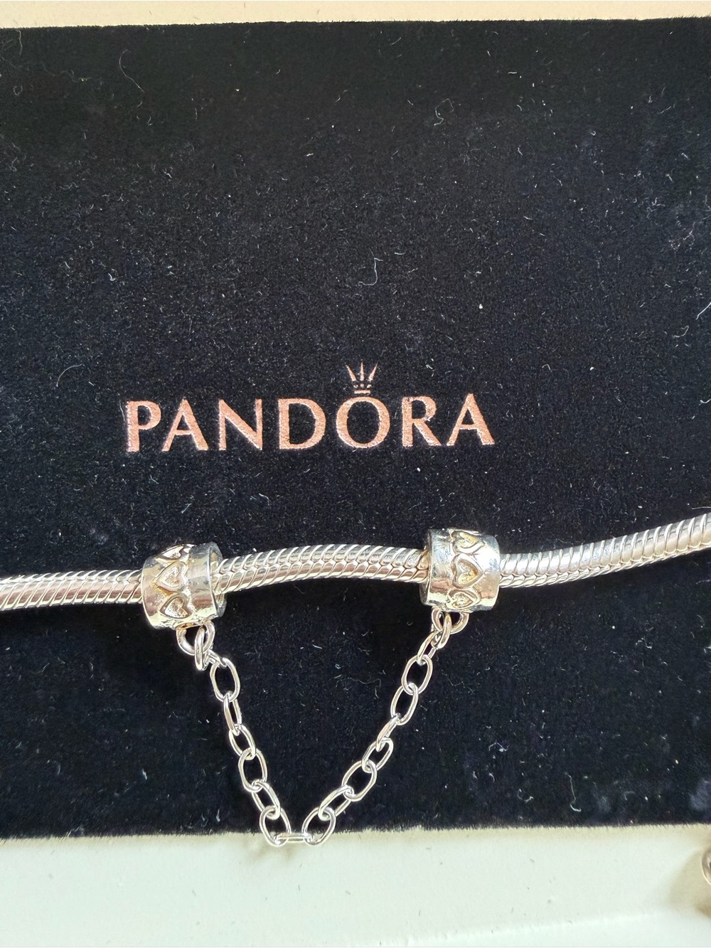 Pandora Silver Safety Chain Bracelet Accent